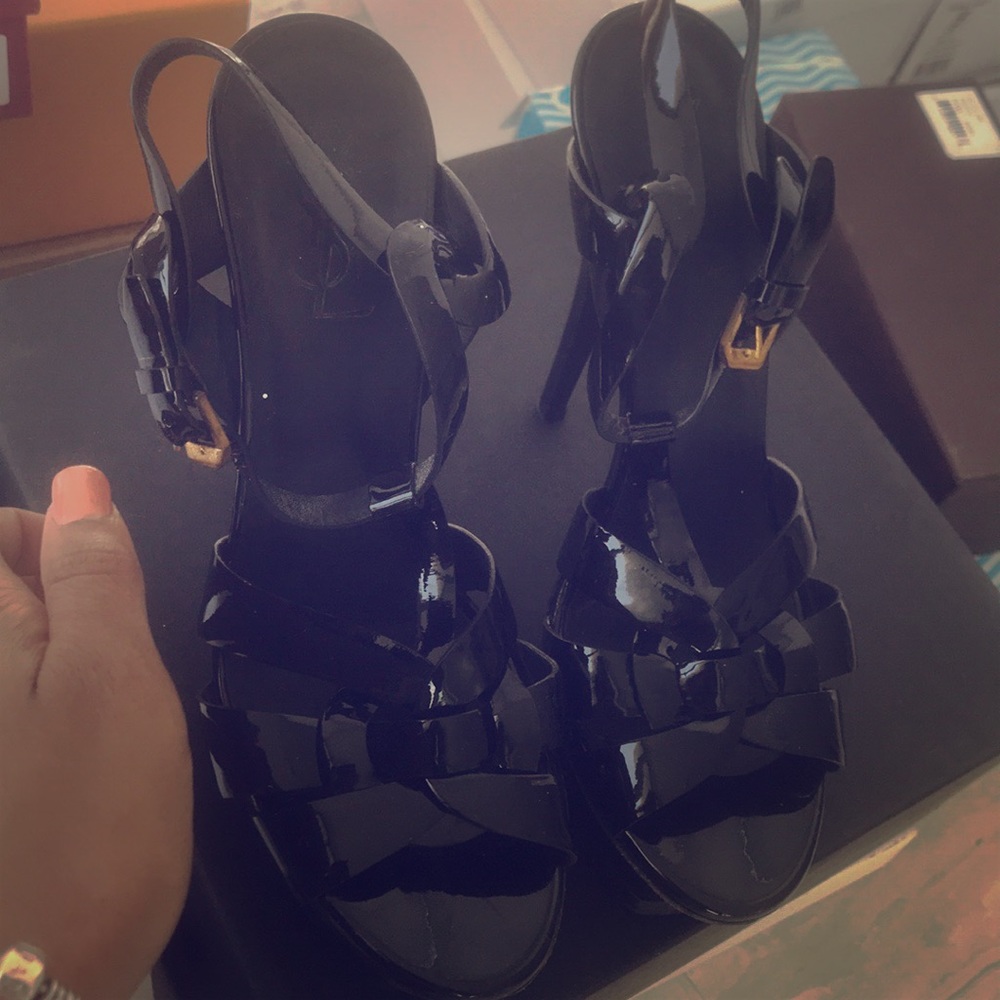 YSL Tribute Sandal Black